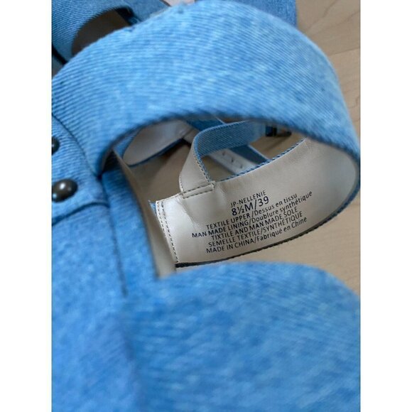 JESSICA Simpson BNWOT "Nellenie" Block Heel Blue Jean Women New Studded - Picture 4 of 7